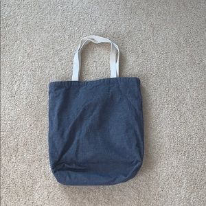 old navy blue with white straps tote